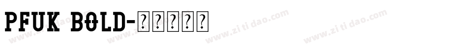 Pfuk Bold字体转换